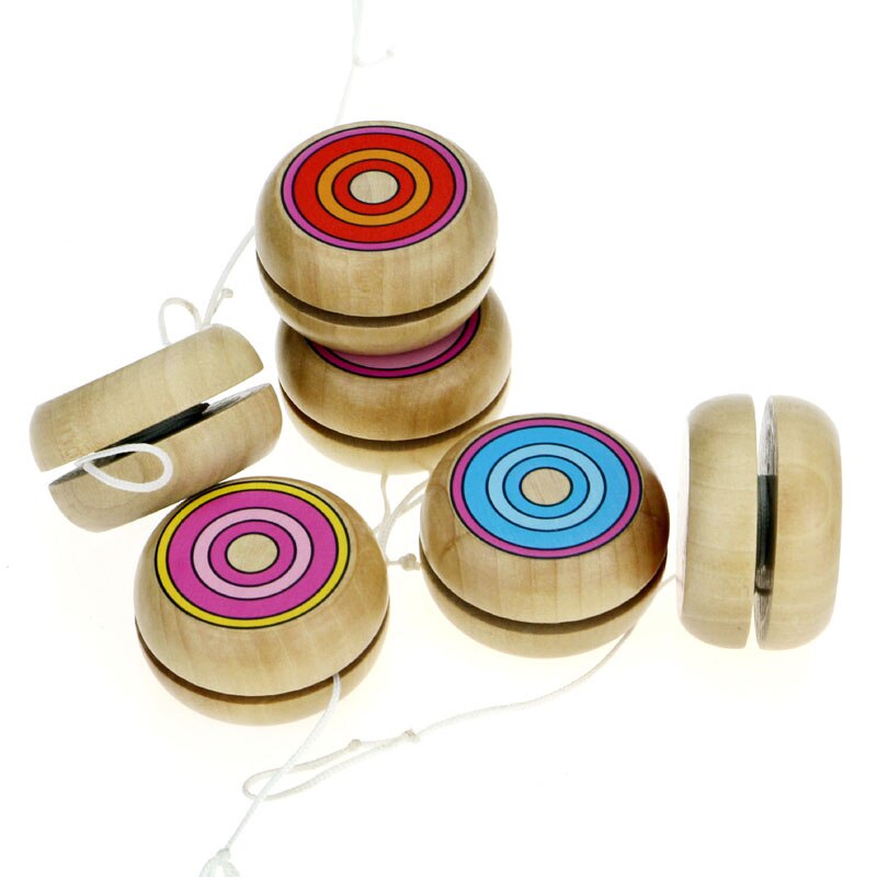 Wooden Yoyo Classic Spin Toy for Kids and Adults by HitMyNeed