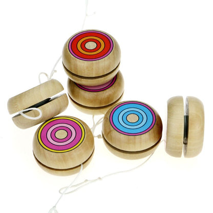 Wooden Yoyo Classic Spin Toy for Kids and Adults by HitMyNeed