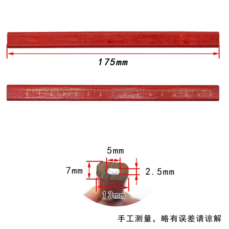 Woodworking Scaled Flat Pencils 5-Pack by HitMyNeed