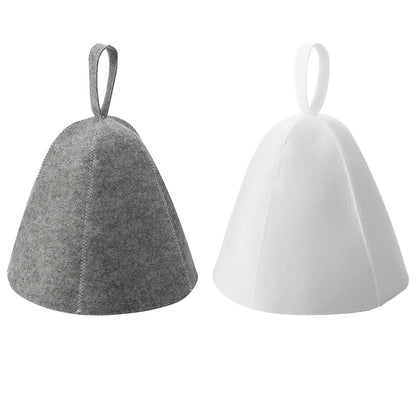 Wool Felt Sauna Hat & Hair Drying Turban Cap by HitMyNeed