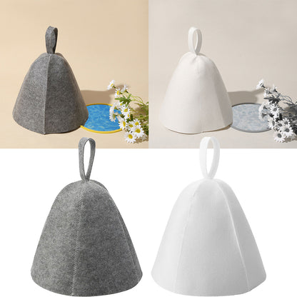 Wool Felt Sauna Hat & Hair Drying Turban Cap by HitMyNeed