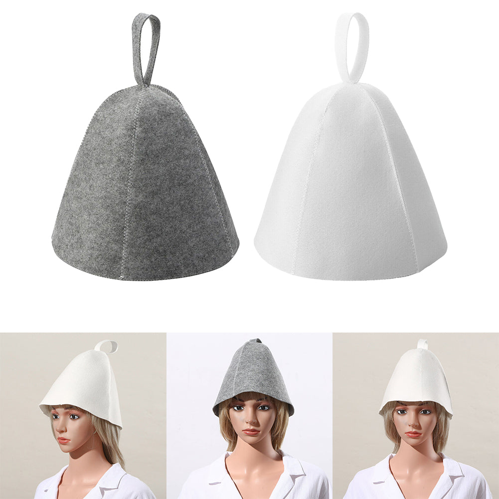 Wool Felt Sauna Hat & Hair Drying Turban Cap by HitMyNeed