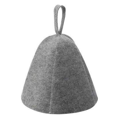 Wool Felt Sauna Hat & Hair Drying Turban Cap grey by HitMyNeed