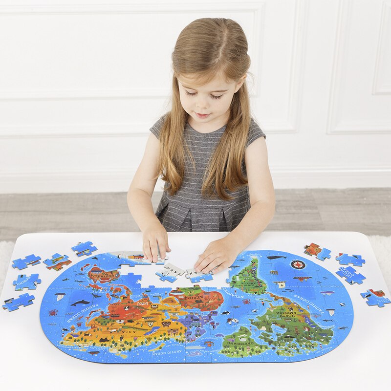 World Map Puzzle for Kids, 100 Pieces by HitMyNeed