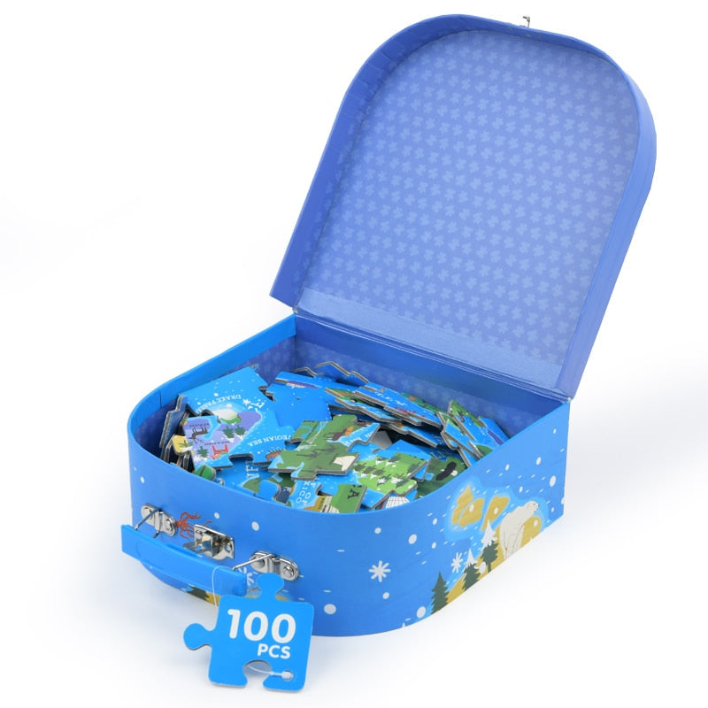 World Map Puzzle for Kids, 100 Pieces by HitMyNeed