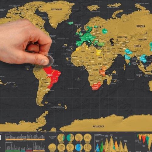 World Travel Scratch Map Deluxe Edition by HitMyNeed