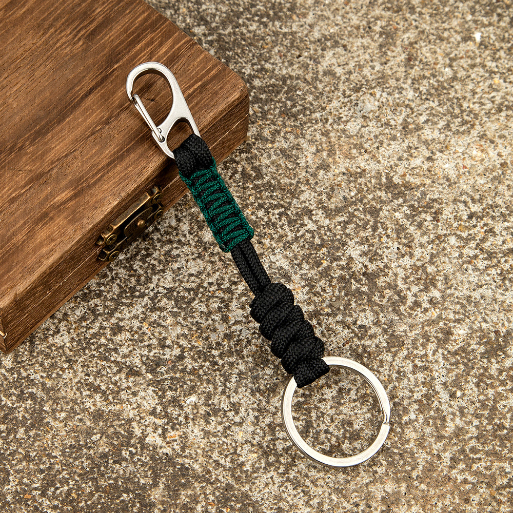Woven Rope Survival Keychain with Carabiner Clip by HitMyNeed
