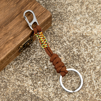 Woven Rope Survival Keychain with Carabiner Clip by HitMyNeed