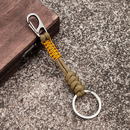 Woven Rope Survival Keychain with Carabiner Clip k528 by HitMyNeed