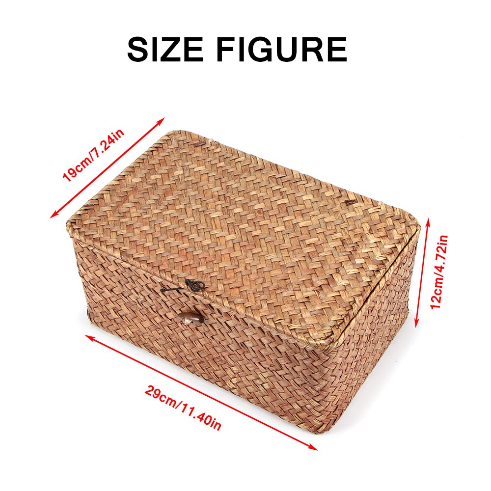 Woven Seaweed Storage Basket with Lid by HitMyNeed