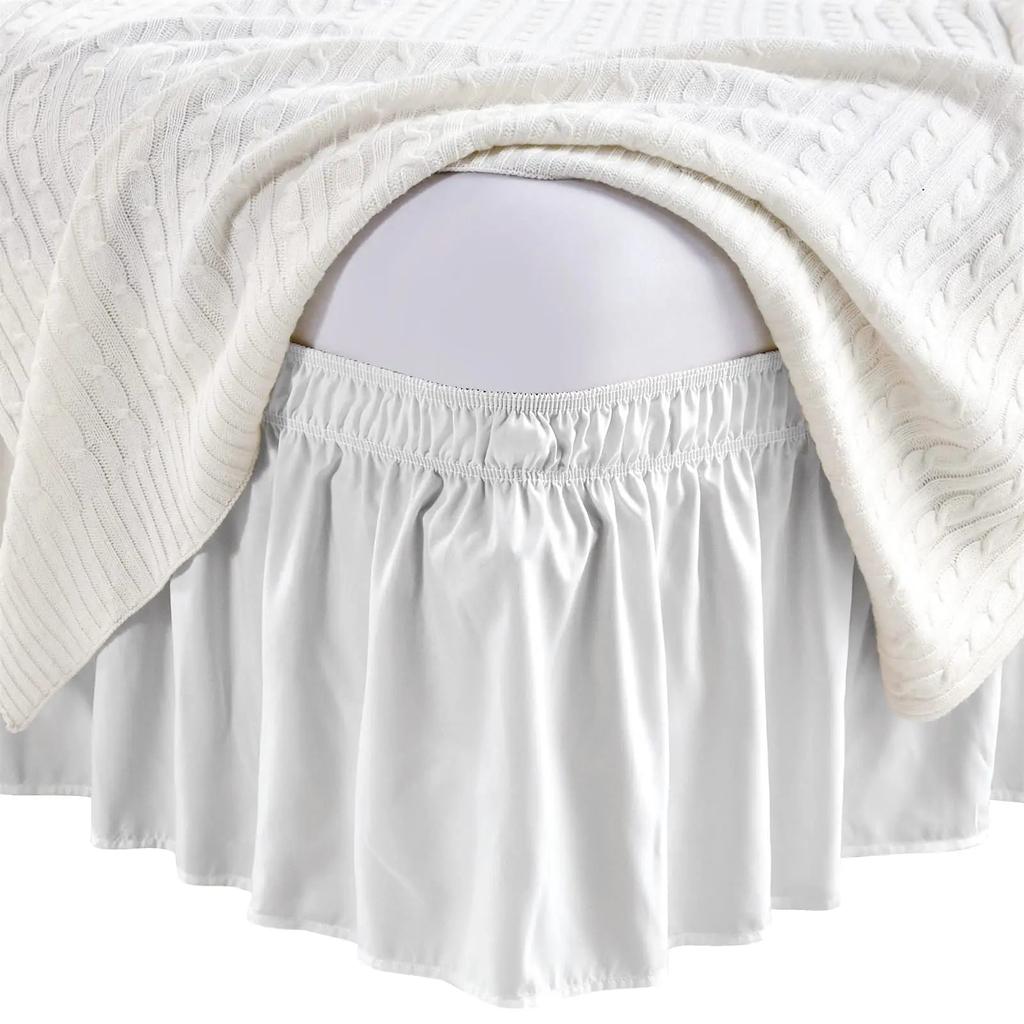 Wrap-Around Elastic Ruffle Bed Skirt by HitMyNeed