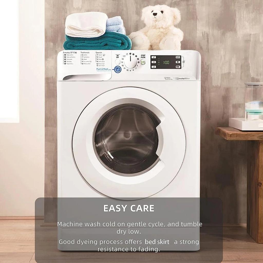 Wrap-Around Elastic Ruffle Bed Skirt by HitMyNeed