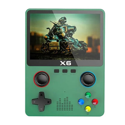 X6 3.5" IPS Handheld Game Console with Dual Joysticks green by HitMyNeed