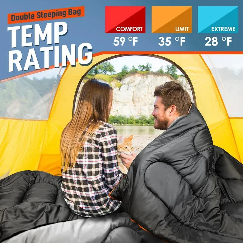 XL Double 2 Person Sleeping Bag Waterproof by HitMyNeed