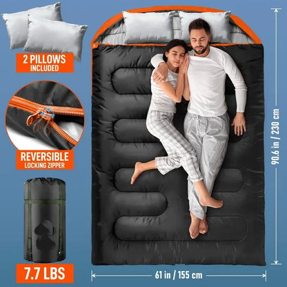 XL Double 2 Person Sleeping Bag Waterproof by HitMyNeed