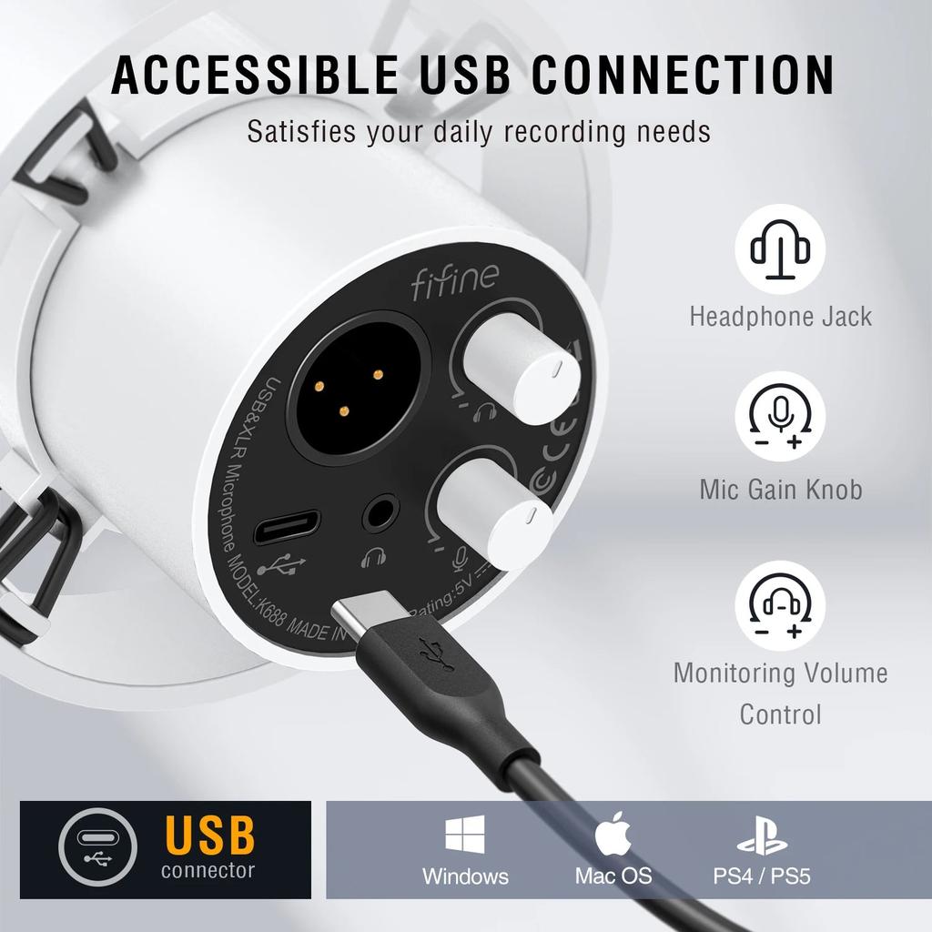 XLR & USB Dynamic Microphone with Monitoring by HitMyNeed