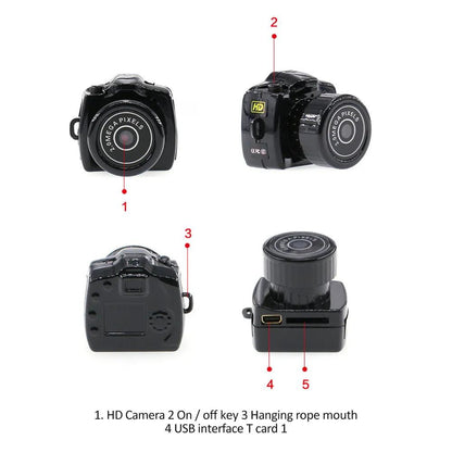 Y2000 Mini HD Camera 720p Micro DVR with Audio by HitMyNeed