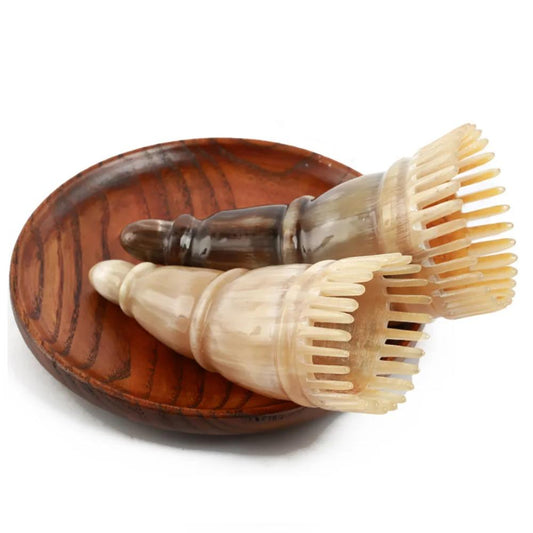 Yak Horn Guasha Head Massage Comb Anti-Static Tool by HitMyNeed