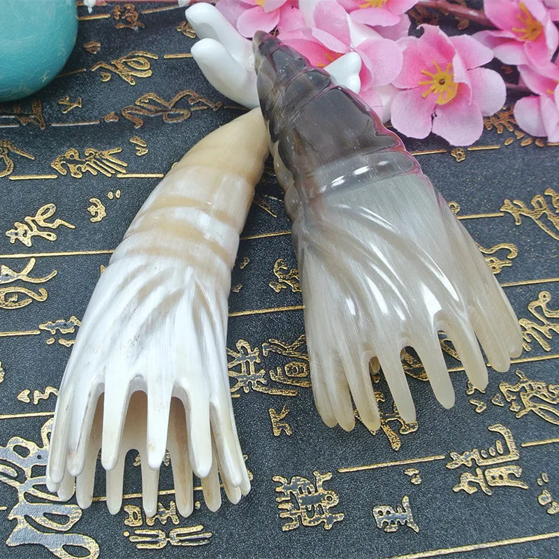 Yak Horn Guasha Head Massage Comb Anti-Static Tool by HitMyNeed