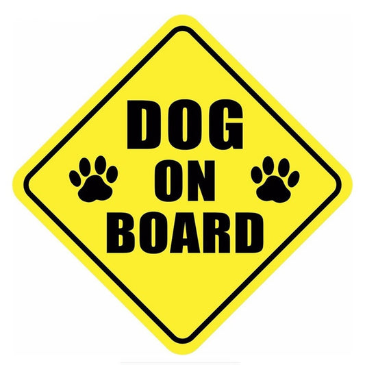 Yellow Dog On Board Car Stickers (Set of 2) by HitMyNeed