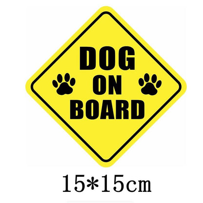 Yellow Dog On Board Car Stickers (Set of 2) by HitMyNeed
