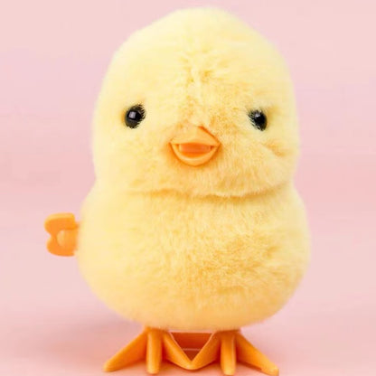 Yellow Jumping Wind-Up Chick Toy for Toddlers by HitMyNeed