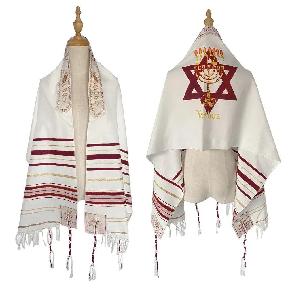 Yeshua Messianic Prayer Shawl with Gift Packaging deep-red by HitMyNeed