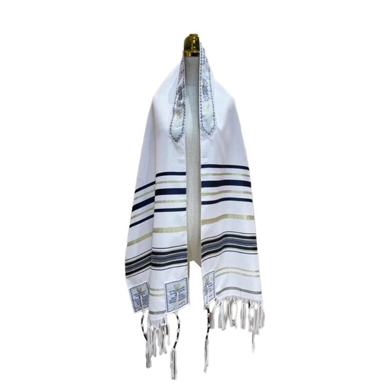 Yeshua Messianic Tallit Prayer Shawl navy-bl-b by HitMyNeed