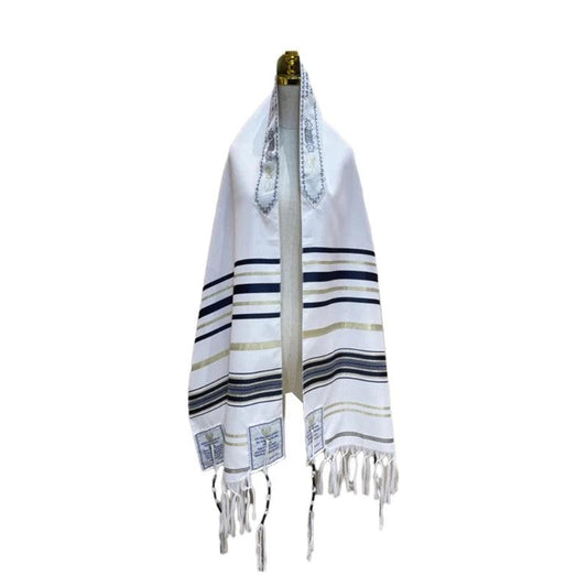 Yeshua Messianic Tallit Prayer Shawl navy-bl-b by HitMyNeed