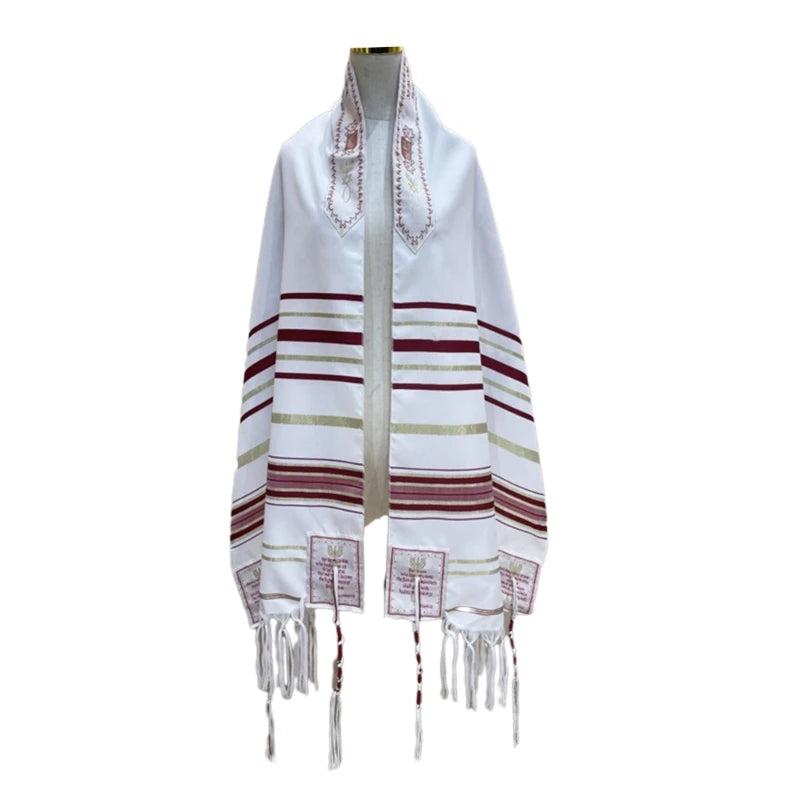 Yeshua Messianic Tallit Prayer Shawl prayer-scarf-crimson by HitMyNeed