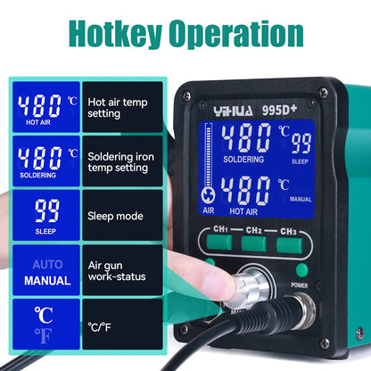 YIHUA 995D+ SMD Hot Air & Soldering Rework Station by HitMyNeed