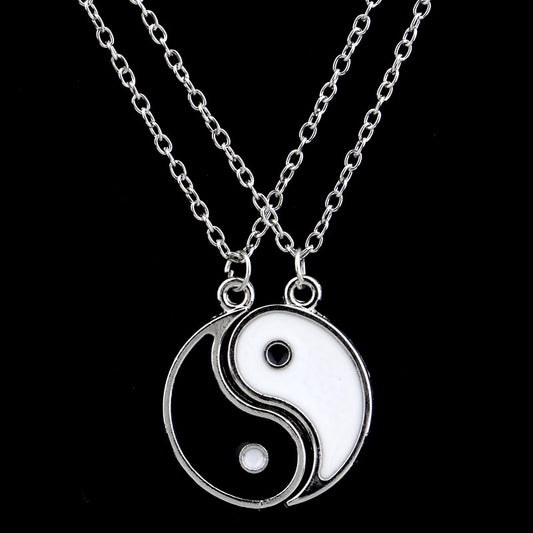 Yin Yang Couple Necklace Set by HitMyNeed