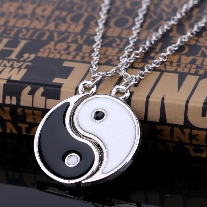 Yin Yang Couple Necklace Set by HitMyNeed