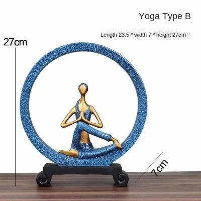 Yoga Girl Reading Figurine Home & Office Statue b by HitMyNeed