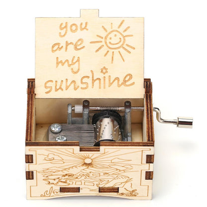 You Are My Sunshine Wooden Hand Crank Music Box by HitMyNeed