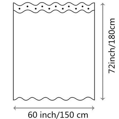 Zen Bamboo Waterproof Fabric Shower Curtain 180x150cm by HitMyNeed