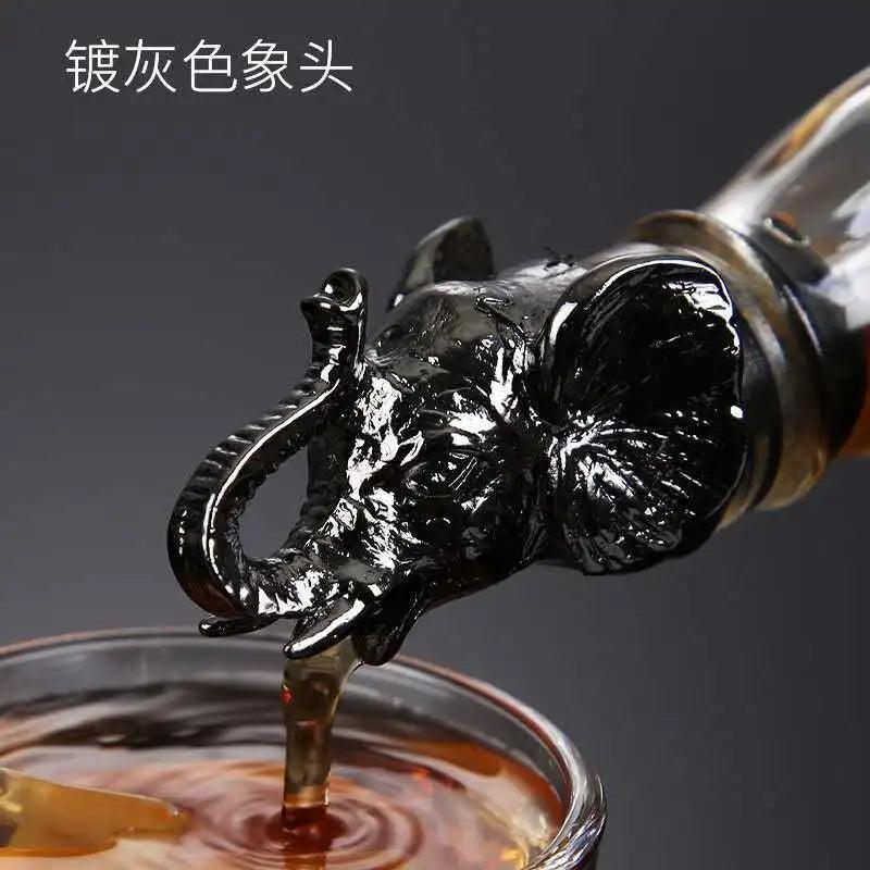 Zinc Alloy Animal Head Wine & Spirits Pourer 11 by HitMyNeed