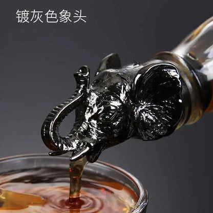 Zinc Alloy Animal Head Wine & Spirits Pourer 11 by HitMyNeed