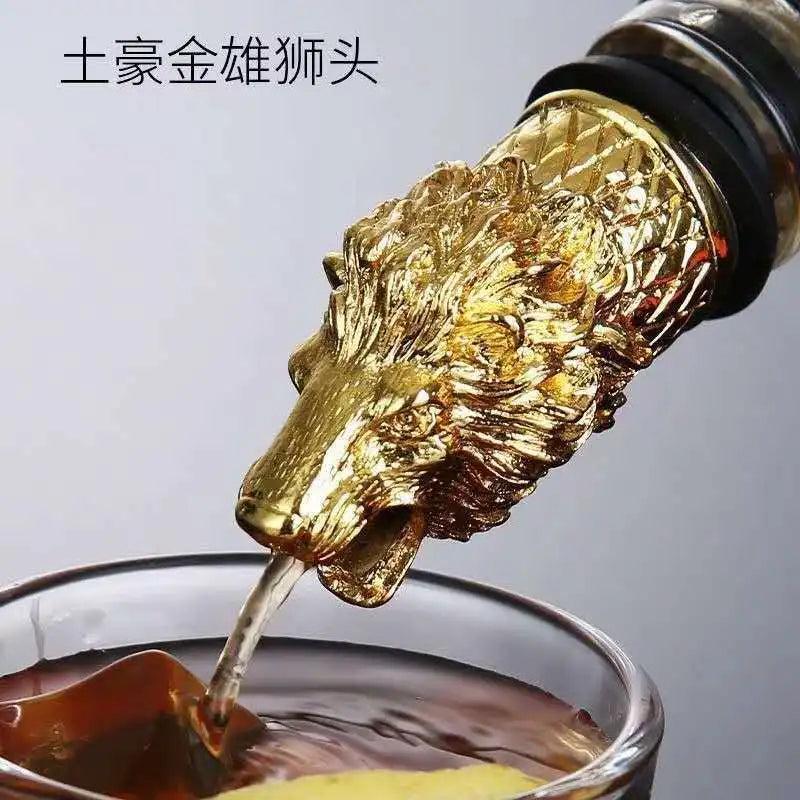 Zinc Alloy Animal Head Wine & Spirits Pourer 16 by HitMyNeed