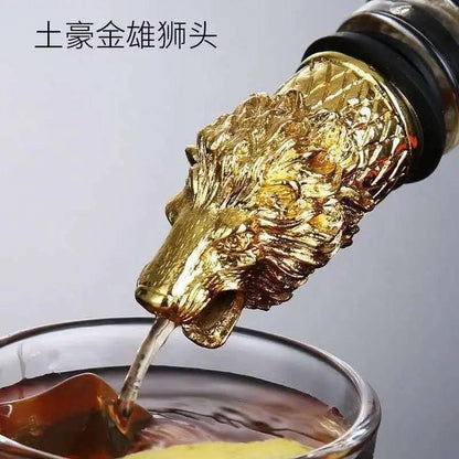 Zinc Alloy Animal Head Wine & Spirits Pourer 16 by HitMyNeed