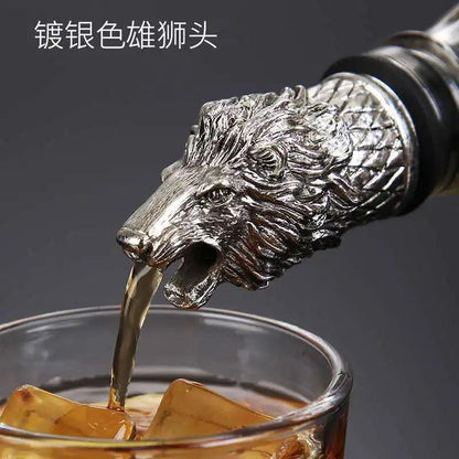 Zinc Alloy Animal Head Wine & Spirits Pourer 19 by HitMyNeed