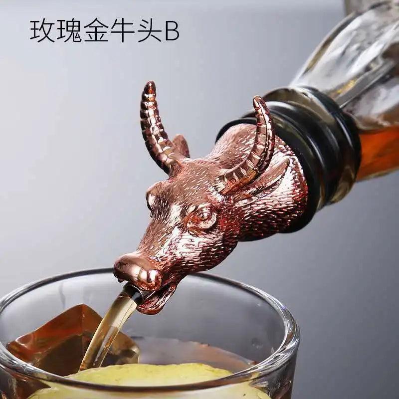 Zinc Alloy Animal Head Wine & Spirits Pourer 22 by HitMyNeed
