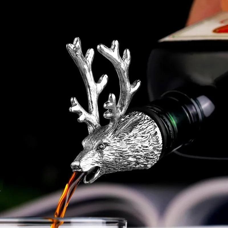 Zinc Alloy Animal Head Wine & Spirits Pourer by HitMyNeed