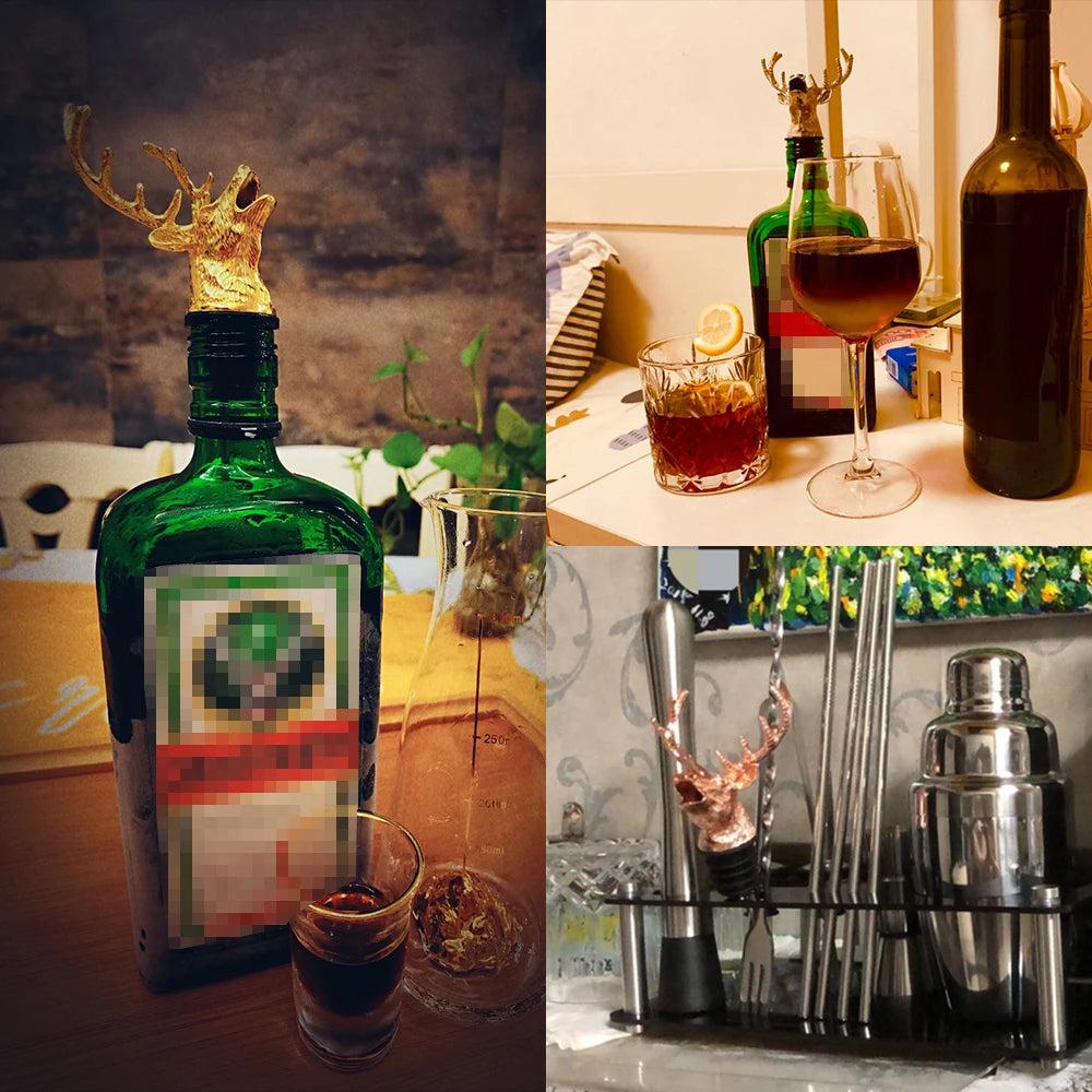 Zinc Alloy Animal Head Wine & Spirits Pourer by HitMyNeed