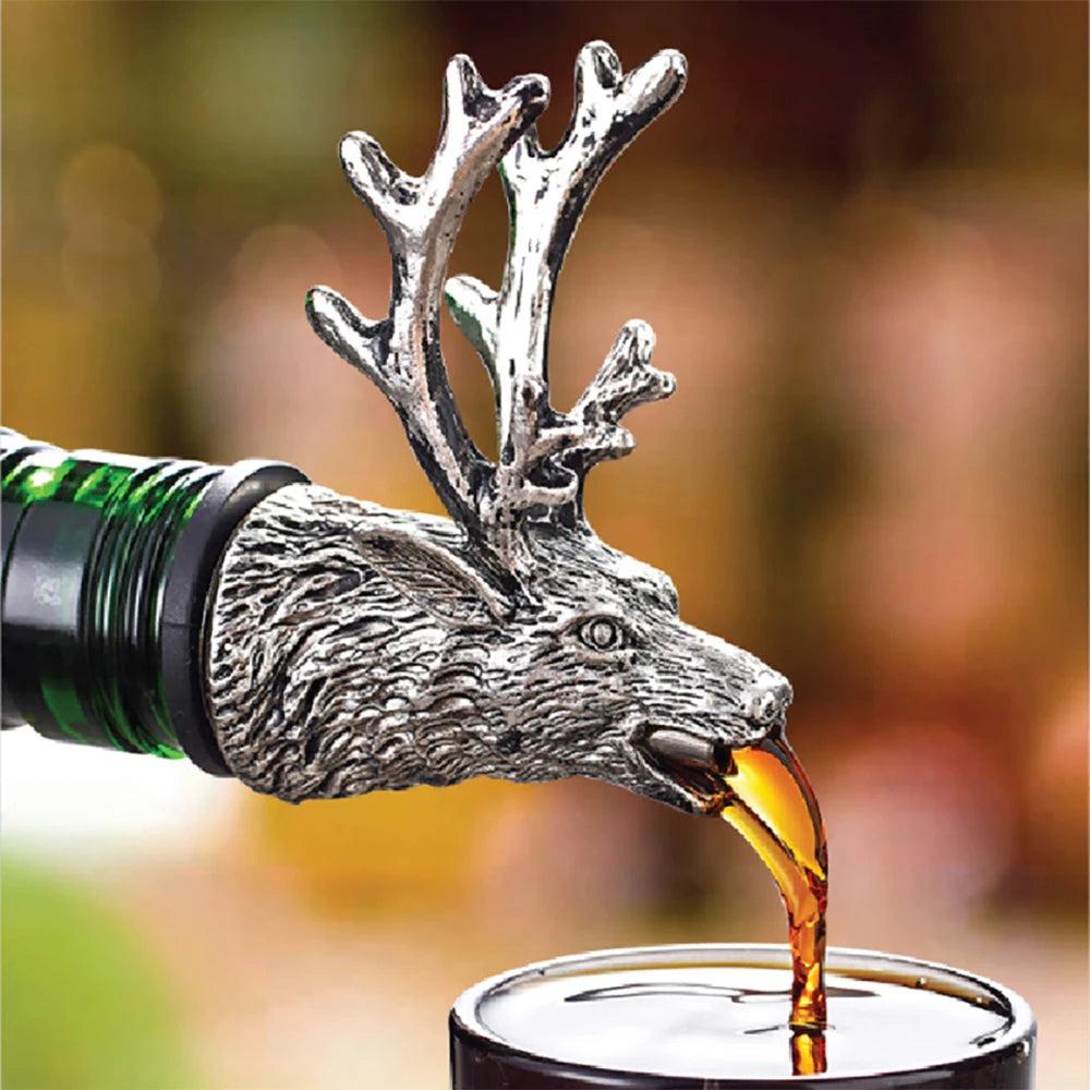 Zinc Alloy Animal Head Wine & Spirits Pourer by HitMyNeed
