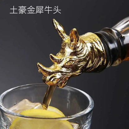 Zinc Alloy Animal Head Wine & Spirits Pourer 5 by HitMyNeed
