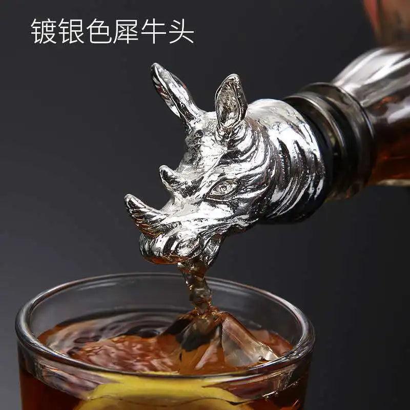 Zinc Alloy Animal Head Wine & Spirits Pourer 6 by HitMyNeed