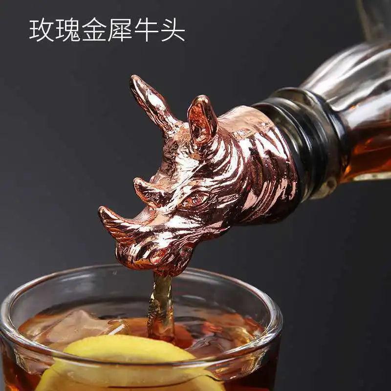 Zinc Alloy Animal Head Wine & Spirits Pourer 7 by HitMyNeed