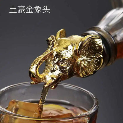 Zinc Alloy Animal Head Wine & Spirits Pourer 8 by HitMyNeed