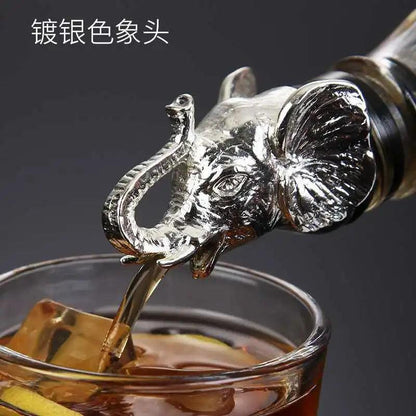Zinc Alloy Animal Head Wine & Spirits Pourer 9 by HitMyNeed